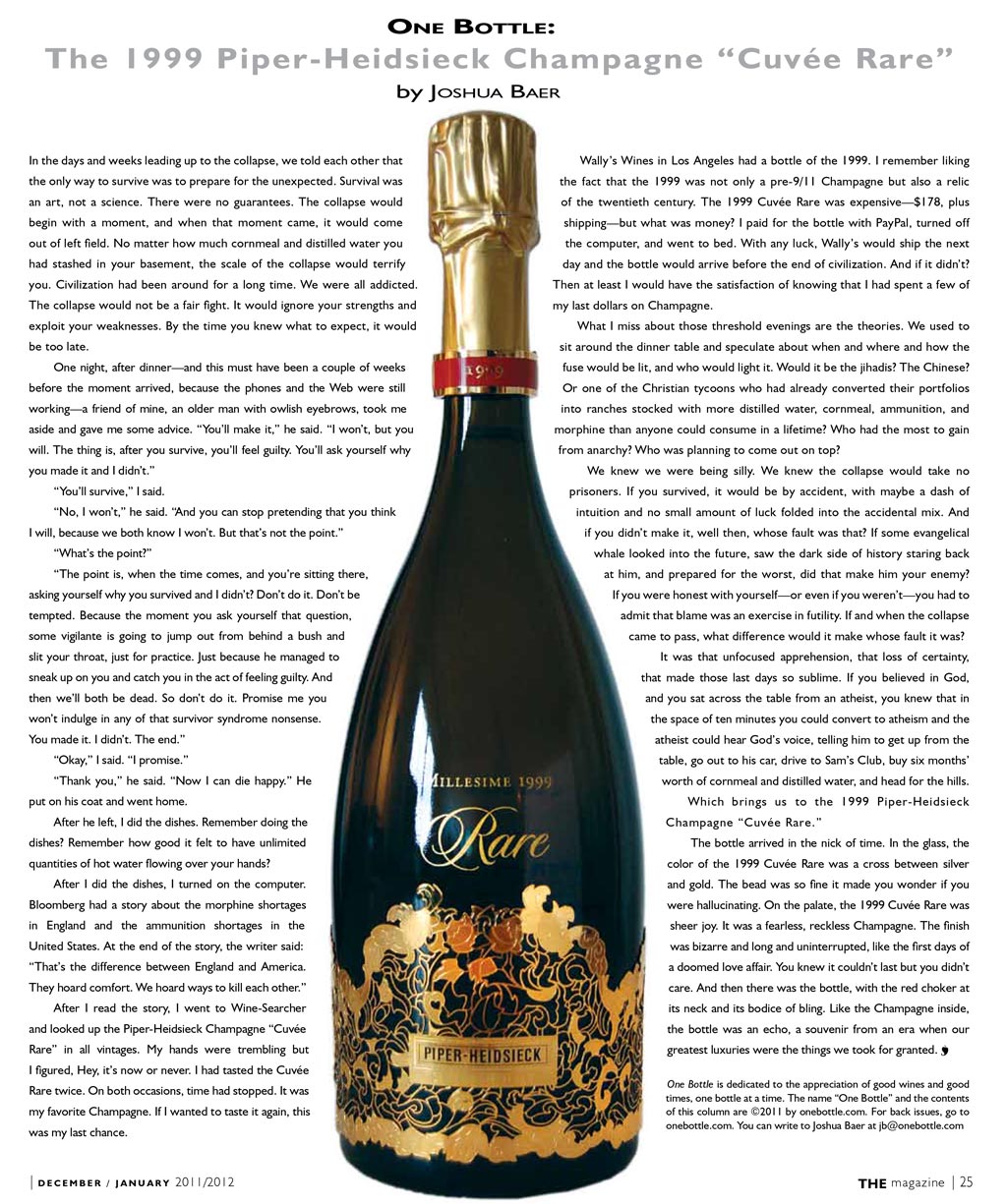 1999 Piper-Heidsieck Champagne Cuvée Rare