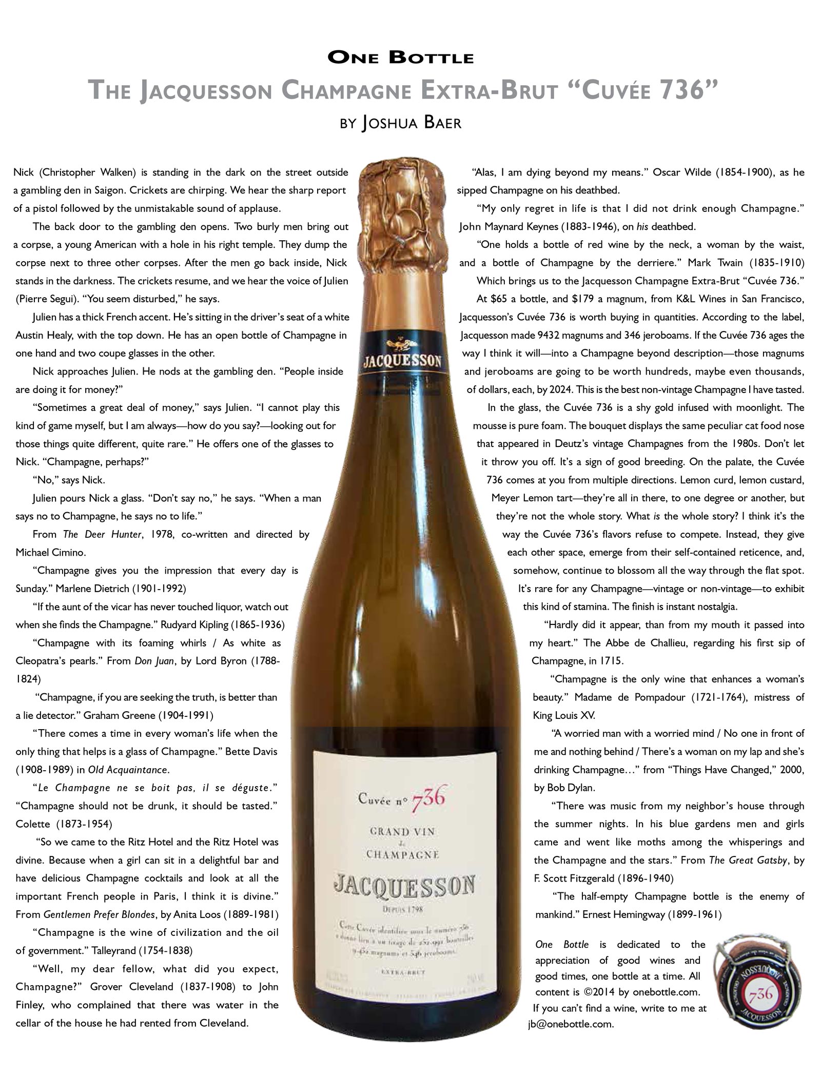 Jacquesson Champagne Extra-Brut Cuvee 736